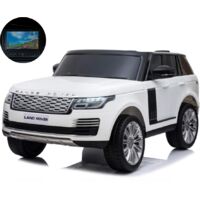 Auto Elettrica Bambini 12V Range Rover Bianco Telecomando Sospensioni
