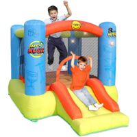 Gonfiabile per Bambini Interattivo Musica con Scivolo Gioco Castello Gonfiatore