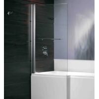 Anta battente sopravasca in vetro Trasparente 5 MM - Telaio Cromato - Misura: 86 x h140