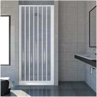 Box Cabina Doccia Parete Nicchia in PVC Porta a Soffietto Pieghevole 1 Anta Lato - Misura Box Nicchia 100