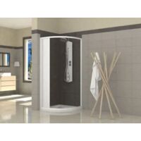 BOX DOCCIA SPACE SEMICIRCOLARE 80x80 CM A SOFFIETTO IN PVC