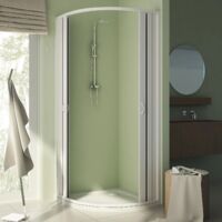Box Doccia Semicircolare Tondo a Soffietto Angolo 70 75 80 90 in PVC Cabina - Misura Semicircolare 70x90