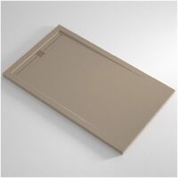 Piatto Doccia Slim Moka in Resina Marmo Effetto Pietra Filo Pavimento Moderno - Dimensione Piatto 80x120