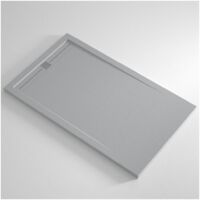 Piatto Doccia Slim Grigio Marmoresina Varie Misure Rettangolare Quadrato Piletta - Dimensione Piatto 90x150