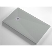 Piatto Doccia Slim Grigio Effetto Pietra da 70 a 210 cm in Resina Marmo Piletta - Dimensione Piatto 80x150