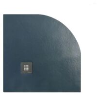 Piatto doccia in pietra SOLIDSTONE alto 2,8 cm - Semicircolare Antracite Grafite nero 90x90
