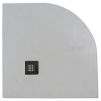 Piatto doccia in pietra SOLIDSTONE alto 2,8cm - Semicircolare Bianco 80x80