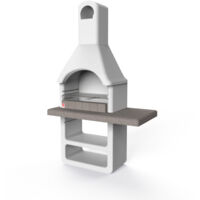BARBECUE IN MURATURA SANTA FE'' CM. 125x64xH212,5 KG. 367 CARBONELLA E LEGNA