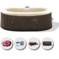 Piscina Spa 2 Posti Vasca Idromassaggio Gonfiabile Riscaldata Pompa da Giardino