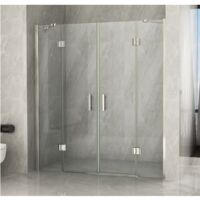 Box Doccia 8 mm 80 90 100 110 120 140 2 Ante Battenti Cristallo - Misura Box Nicchia 120+120