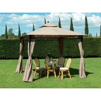 Gazebo 3x2 M per esterni in ferro battuto elegante gazebo da giardino con  teli laterali colore ecrù : : Giardino e giardinaggio