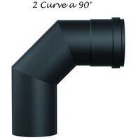 2 Curva 45 Gomito Diametro 80 100 Tubi Stufa a Pellet Canna