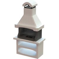 Barbecue in calcestruzzo allegerito e parafiama modello Salamanca disponibile in colore nero e grigio cemento