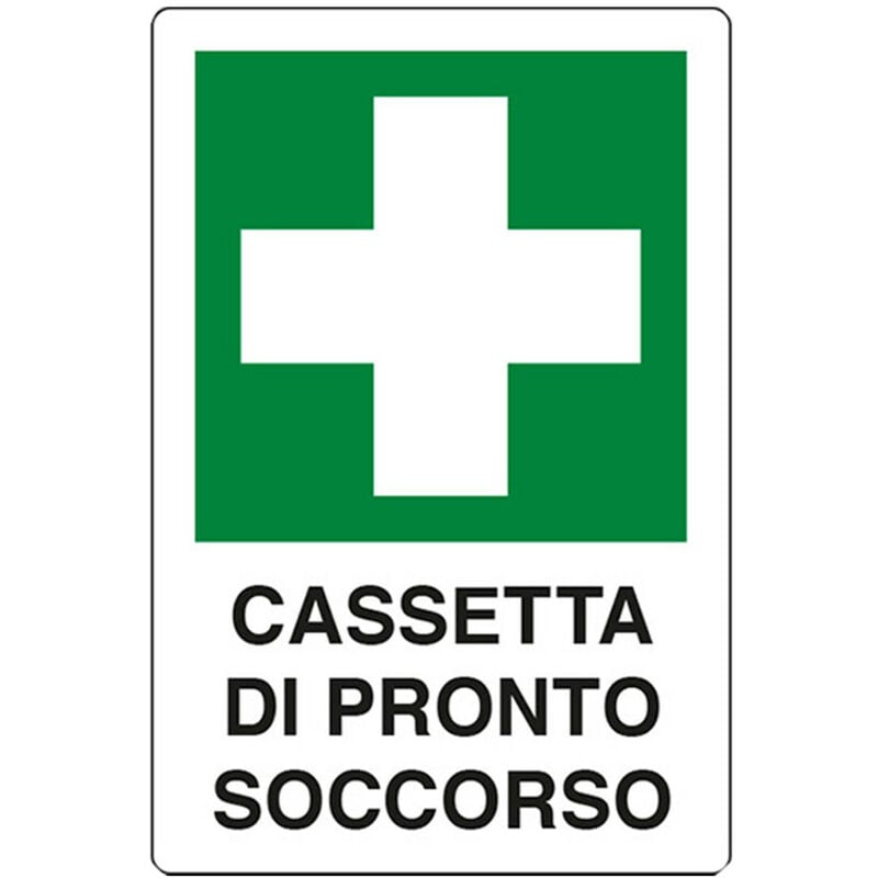 2 Pezzi CASSETTA DI PRONTO SOCCORSO Cartello Etichetta PVC