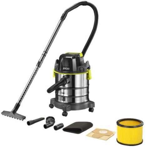 R18WDV-0 - ASPIRATORE SOLIDI E LIQUIDI LEGGERO E COMPATTO 18V CON CAPACITA'  18L SENZA BATTERIA - RYOBI
