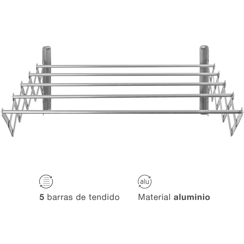 tendedero extensible pared aluminio uyumi 4.8 m