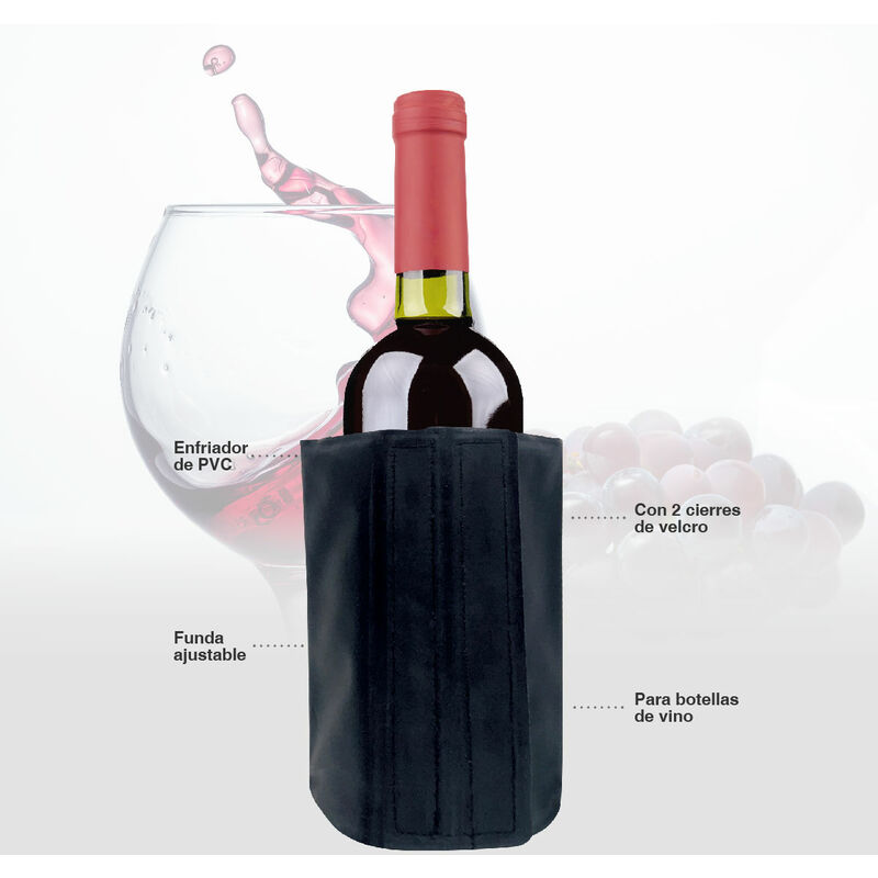 Cecotec 02406 enfriador de vino Nevera de vino termoeléctrico Independiente  Negro 8 botella(s)