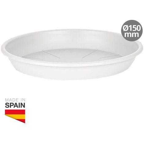 Plato Rectangular Para Maceta Matera 108 X 49 Cm Blanco - Base Resina Para Jardinera