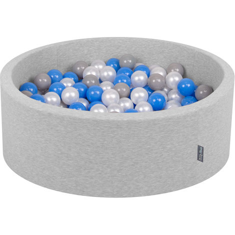 MeowBaby® Piscine Balles Pour Bébé Rond 90x30cm/200 Balles 7cm Fabriqué En  UE, Coton, Gris Clair/Balles Au Choix