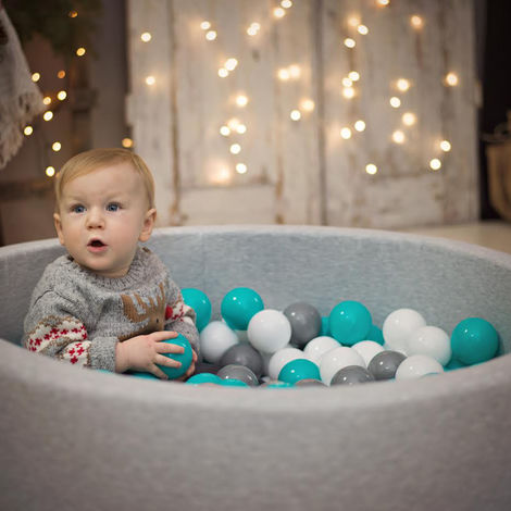 KiddyMoon Piscine À Balles Grande Rond pour Bébé, Fabriqué en UE