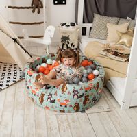 Kiddymoon 90x30cm 300 Balles 7cm Piscine A Balles Pour Bebe Rond Fabrique En Ue Renard