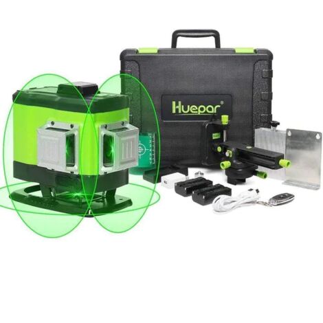 Nivel Láser Verde 3X 360 12 Líneas para Suelo de Baldosas Huepar 503DG