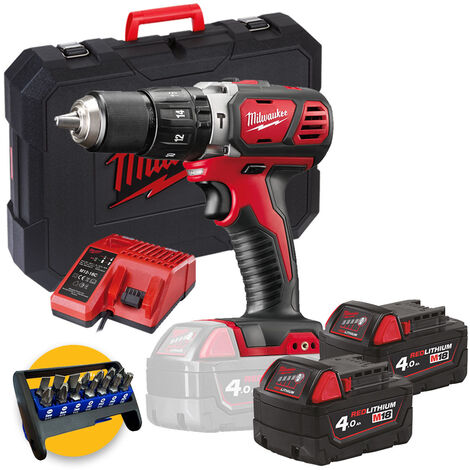 MILWAUKEE M18 BPD-402C Trapano Avvitatore con Percussione 18V 2 Batterie 4,0Ah