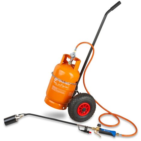 Cannello bruciaerba con Tubo da 5mt + Carrello Kemper