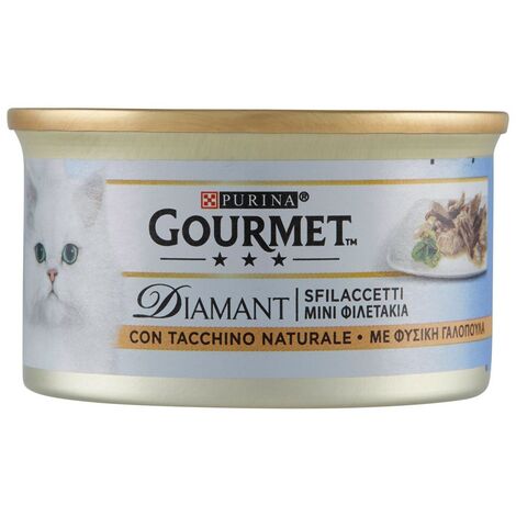 Gourmet Diamant Sfilaccetti Tacchino gr. 85 PURINA (1/2)