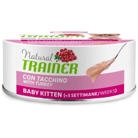 Umido Gatto Baby Kitten 80 gr tacchino Natural Trainer