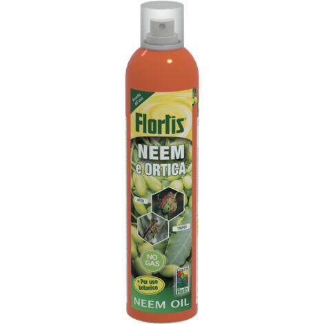 NEEM + ORTICA SPRAY 250 ML FLORTIS CONTRO AFIDI MOSCHE BIANCHE TRIPIDI