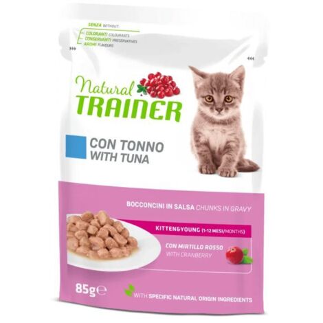 Trainer Gatto Kitten & Young Bocconcini in Salsa busta 85gr Tonno