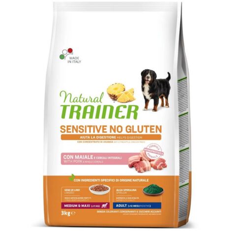 Cane - Natural Trainer Sensitive Adult Medium Maxi 3Kg Maiale No Gluten (1/5)