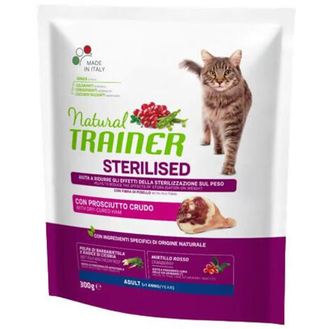 Gatto Sterilised 300gr Prosciutto Crudo Natural Trainer