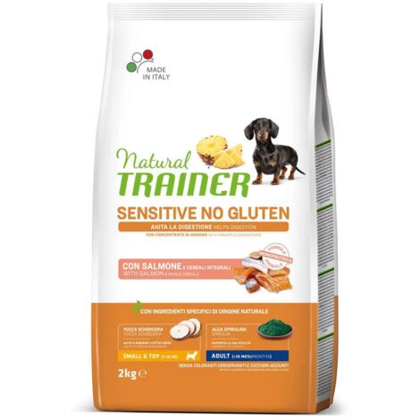 Trainer Cane Small & Toy Adult Sensitive No Gluten 2 kg Salmone