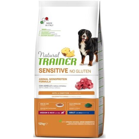 Cane - Natural Trainer Sensitive Adult Medium Maxi 12Kg Agnello No Gluten (1/6)