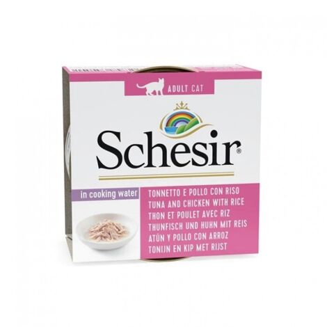 Umido Gatto - Schesir Lattina 85 gr Tonno, Pollo e Riso