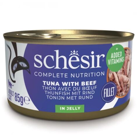 Schesir Gatto Jelly Lattina 85gr Tonnetto con Manzo