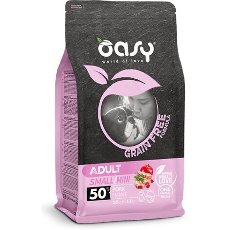 Cane Grain Free Adult Small/Mini Maiale 800 gr - 2,5 Kg OASY - size 800 gr