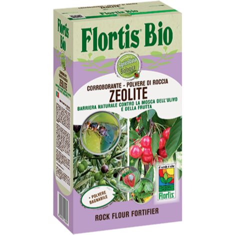 Zeolite per Piante Flortis Bio Polvere di Roccia fungicida insetticida da 500 gr
