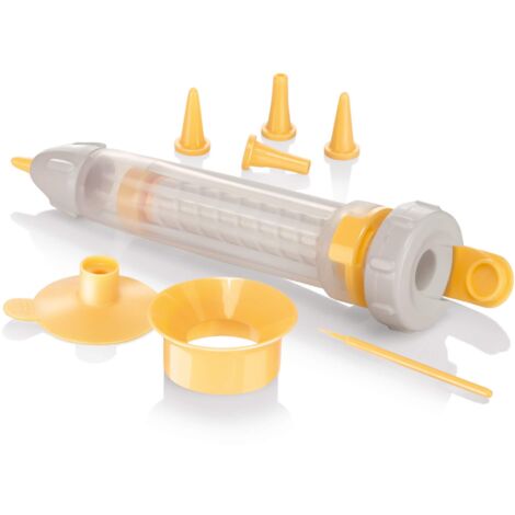 Tescoma 630536 Penna Decora Dolci con cinque beccucci e imbuto, Linea Delícia, Silicone e Plastica (1/4)