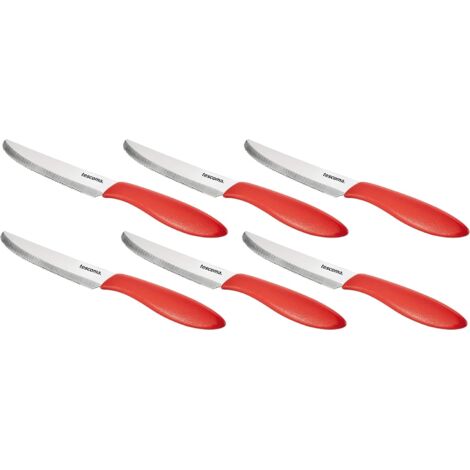 Set da 6 coltelli da tavola rossi Tescoma linea presto (1/4)