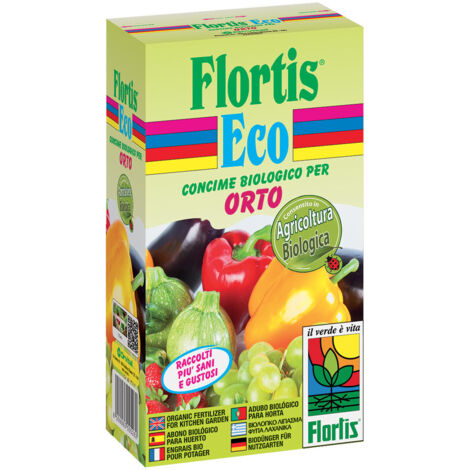 Concime biologico per orto pomodori 1kg Flortis raccolti sani e gustosi