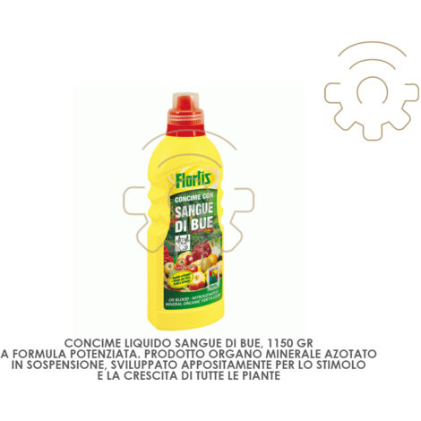 CONCIME ORGANICO PER LE PIANTE CON SANGUE DI BUE 1150GR FLORTIS