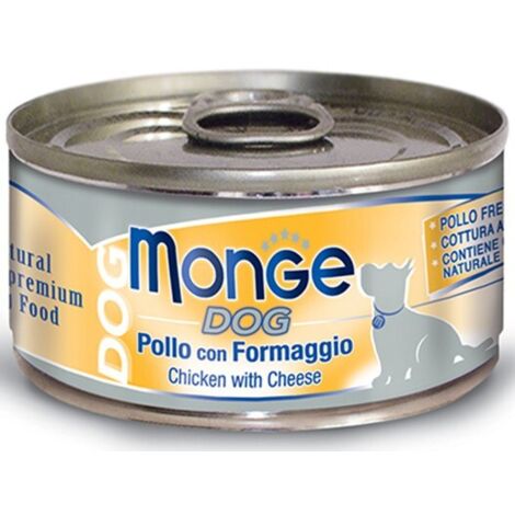Monge Natural Cane Adulto, Lattina 95gr - Pollo con Formaggio
