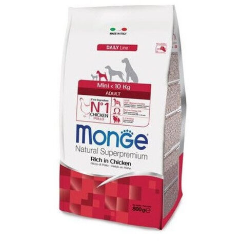 Monge Natural Cane Taglia Piccola, Crocchette - Adult, Pollo 800gr