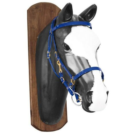 Capezza equitazione pony e cavallo 500 cuoio sintetico nera