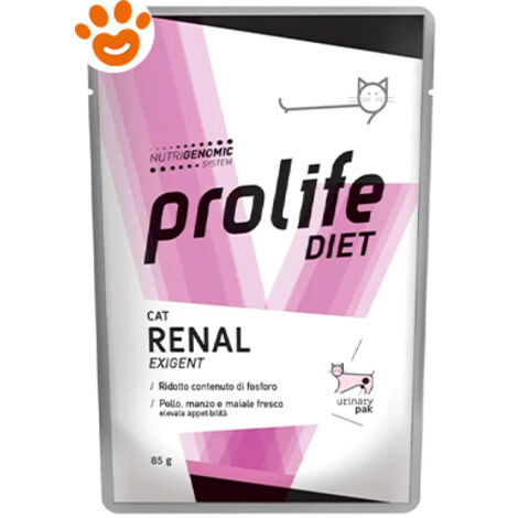 Prolife Cat Veterinary Renal Exigent  - Prolife Cat Veterinary Renal Exigent - Bustina Da 85 Gr