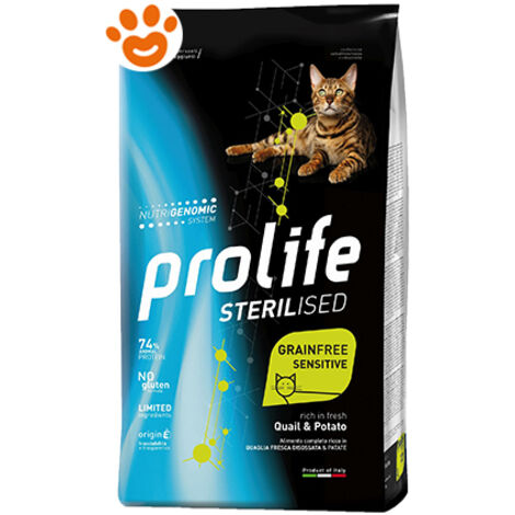 Gatto - Sterilised Sensitive Grain Free Quaglia & Patate Prolife - size 1