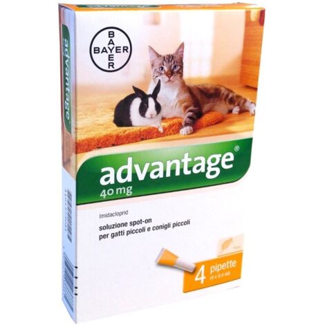 ADVANTAGE SPOT ON BAYER 40 GATTI PREVENZIONE E TRATTAMENTO PULCI PER GATTI